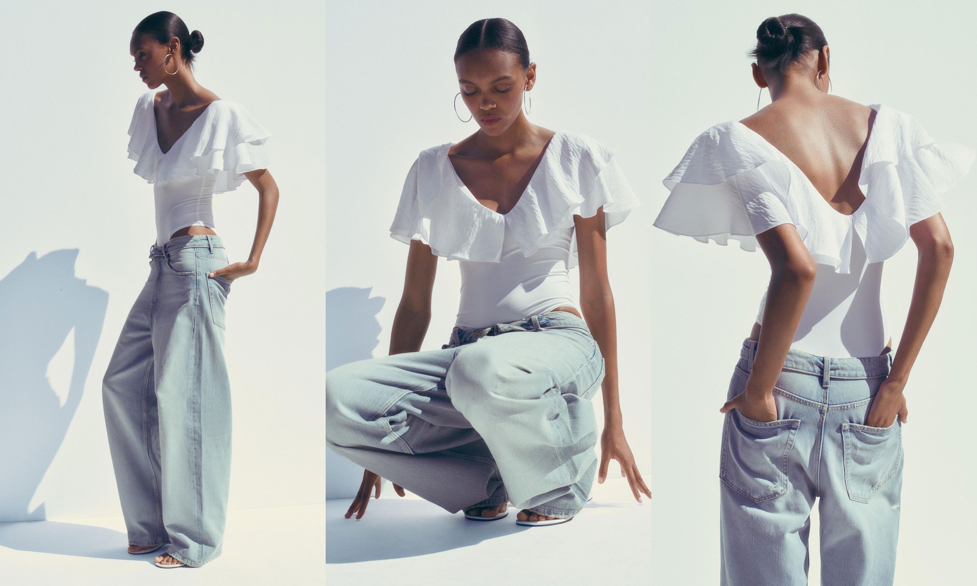 Voluminous Ruffle Bodysuit from Zara