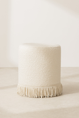 Boucle Pouffe With Fringe   from Six The Residence