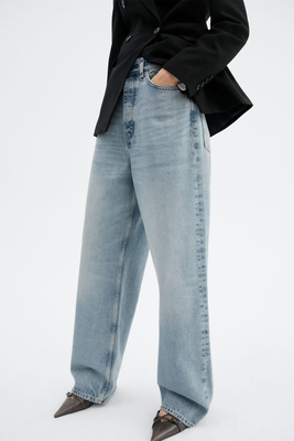 Wideleg Mid-Rise Jeans