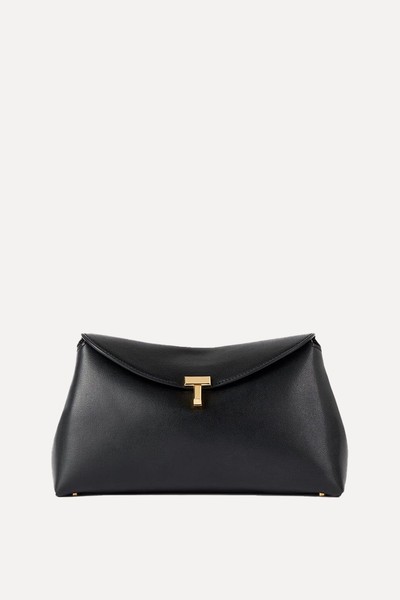 T-Lock Leather Clutch from Totême