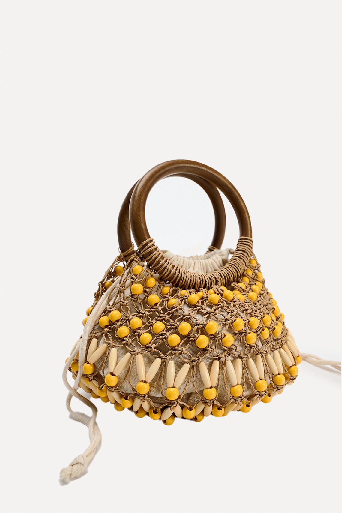 Beaded Mini Bucket Bag from Zara