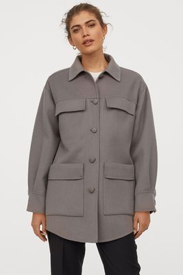 Wool-Blend Shirt Jacket from H&M