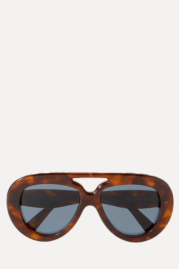 Aviator-Style Tortoiseshell Acetate Sunglasses from Loewe