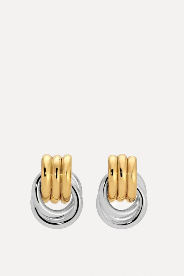 Baby Knot Mixed Metal Earrings from Heaven Mayhem