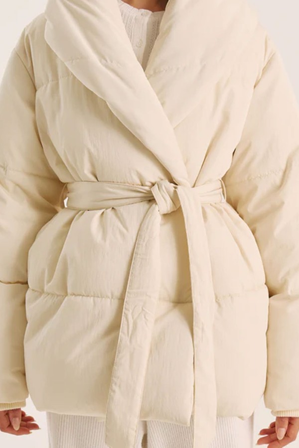 Henshaw Wrap Waist Belted Puffer Coat from 4th & Reckless