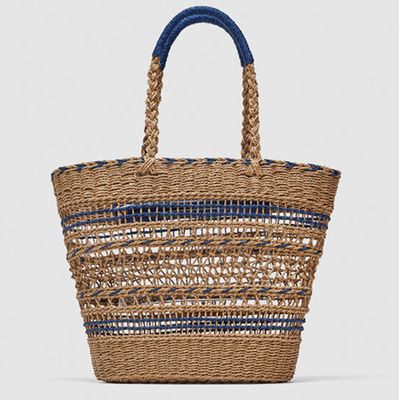 Two-Tone Tote Bag from Zara