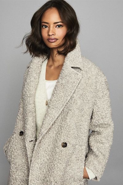 Wool Blend Teddy Coat