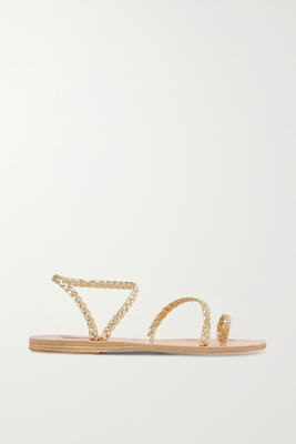 Eleftheria Braided Metallic Leather Sandals from Ancient Greek Sandals