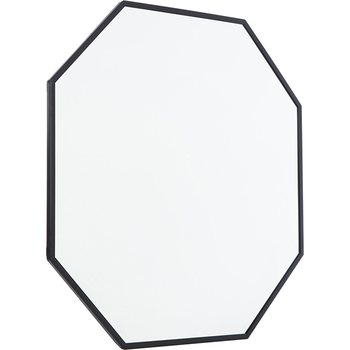 Black Octagon Wall Mirror