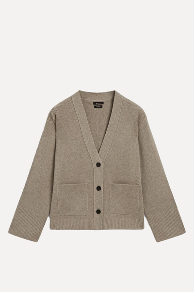 100% Cashmere Fitted Knit Cardigan from Massimo Dutti