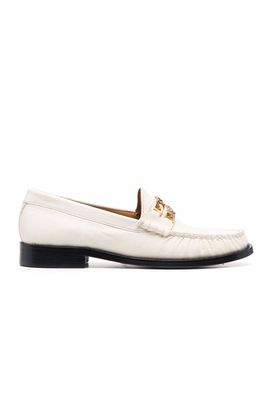 Chain-Trim Leather Loafers from Sandro