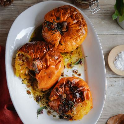 Whole Baked Heritage Squash With Garlic & Sage Butter