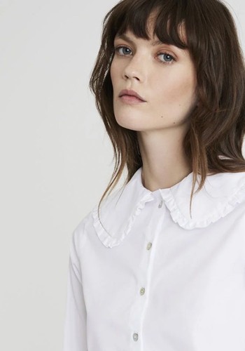 Cotton Oversized Collar Shirt 