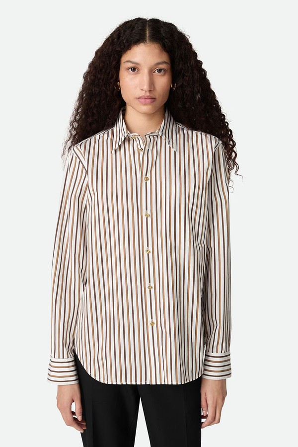 Striped Cotton Poplin Shirt from Bottega Veneta