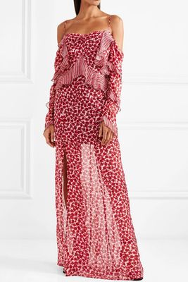 Talia Printed Silk Chiffon Gown from Raquel Diniz