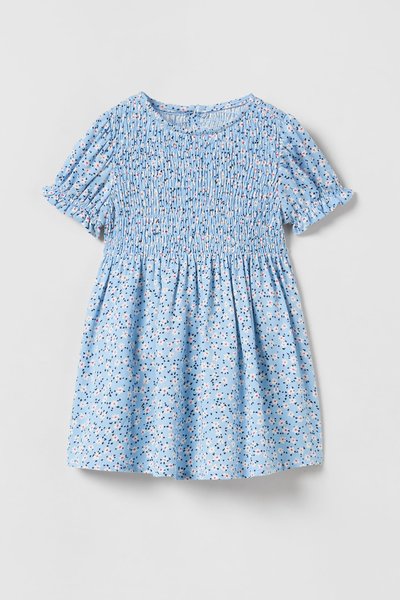 Smocked Floral Dress