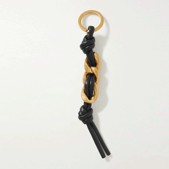 Knotted Leather & Gold-Tone Keyring from Bottega Veneta