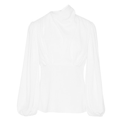 Ronan Draped Crepe De Chine Top from Emilia Wickstead