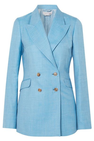 Angela Double-Breasted Wool, Silk & Linen Blazer from Gabriela Hearst