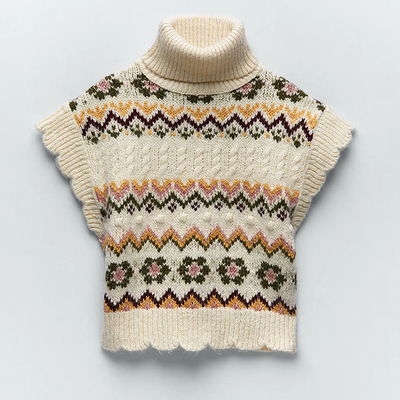 Jacquard Knit Waistocoat from Zara
