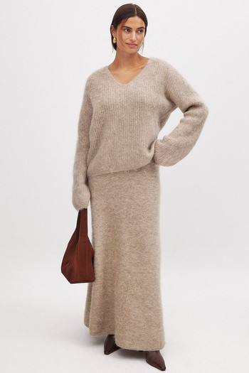 Wool Blend V-Neck Sweater from NA-KD