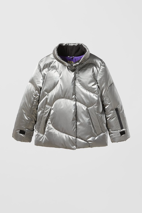 Metallic Puffer Ski Jacket from Zara