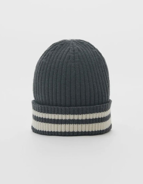 Striped Knitted Hat from Zara