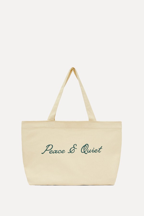 White Signature Tote from Museum of Peace & Quiet