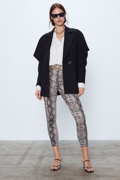 Animal Print Skinny Trousers