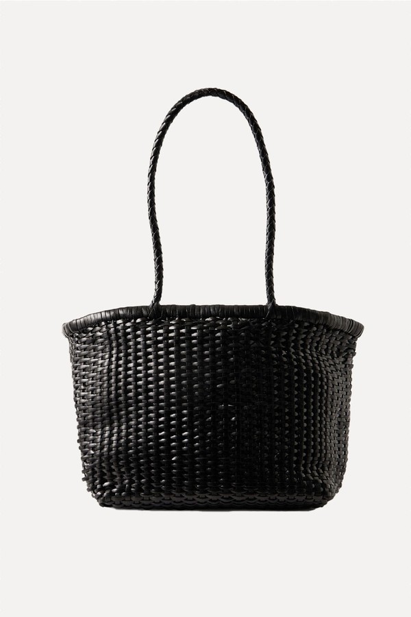 B Weave Small Woven Leather Tote from Dragon Diffusion