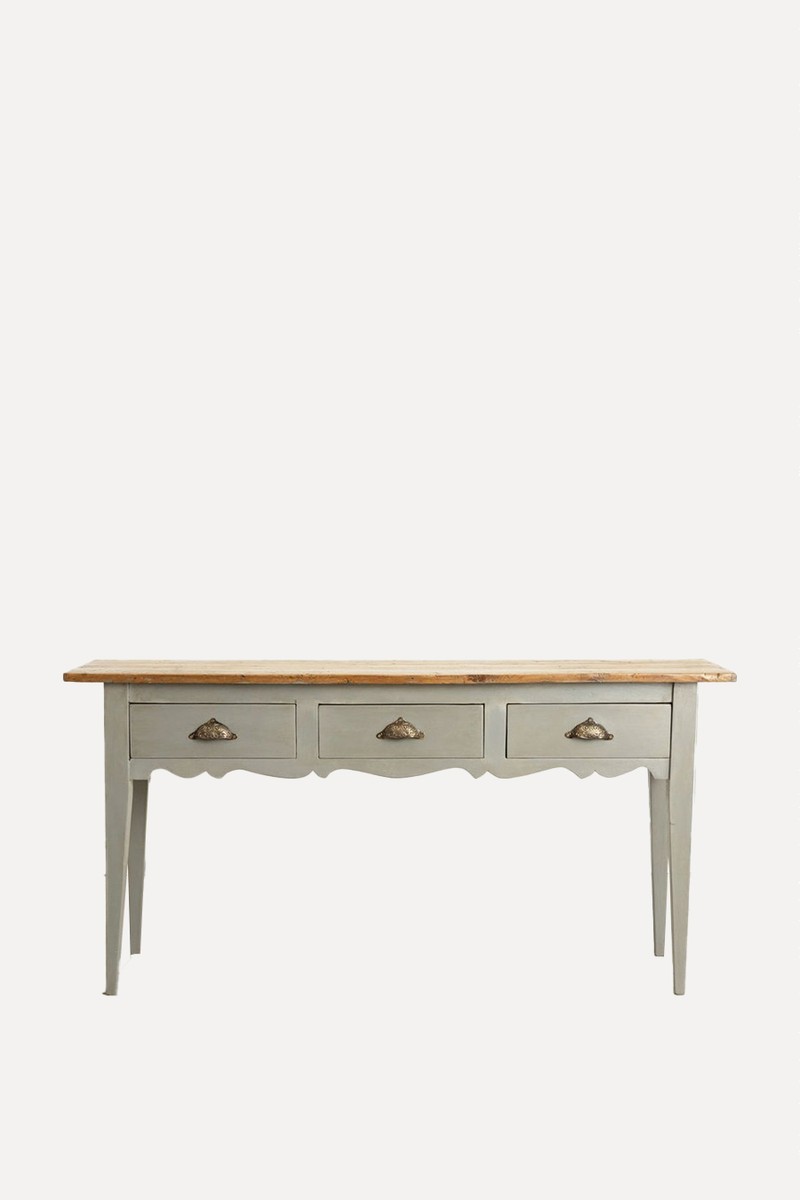 Vintage 3 Drawer Server With Painted Base & Pine Top from The Old Cinema