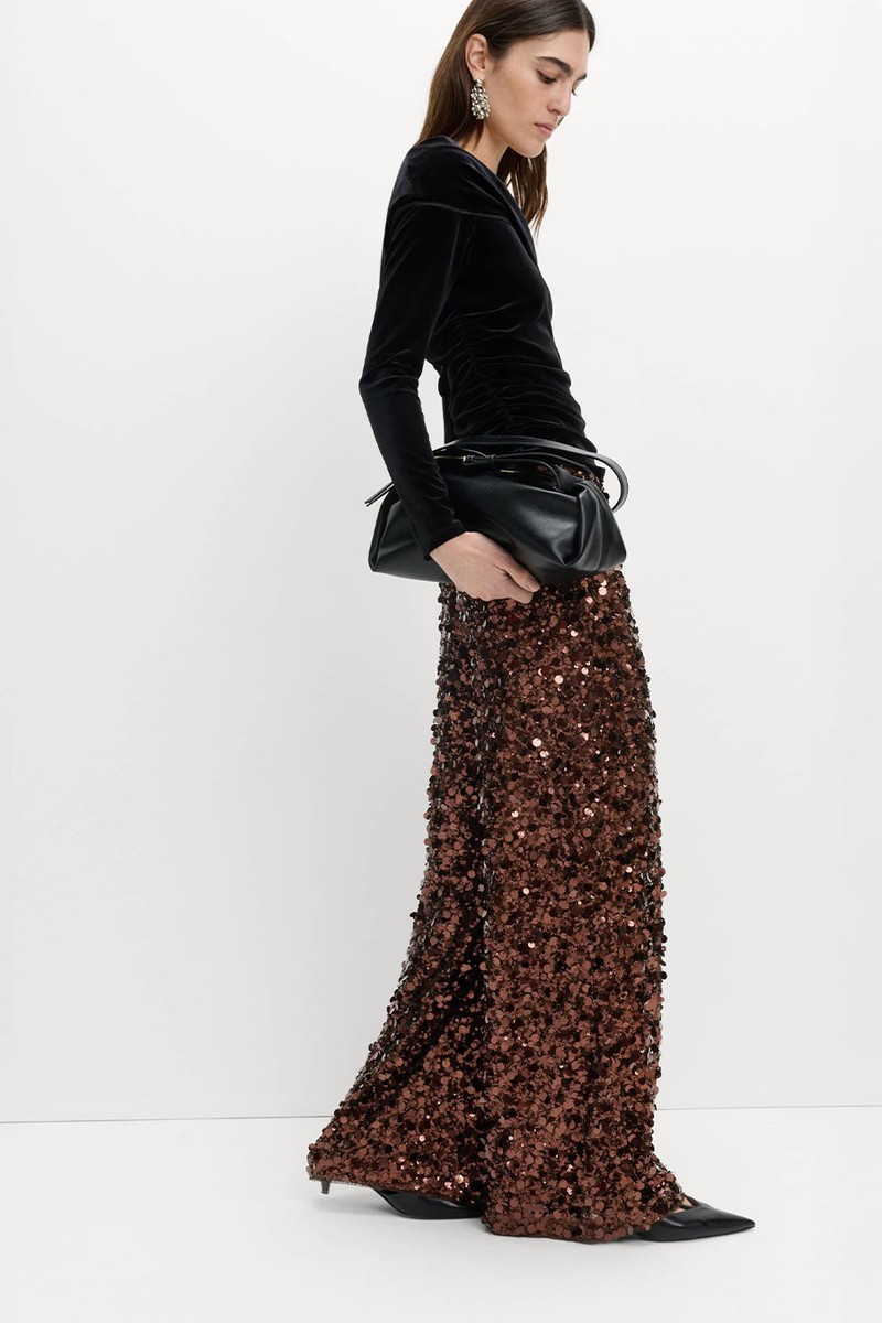 Sequin Wide Leg Trousers from Marks & Spencer