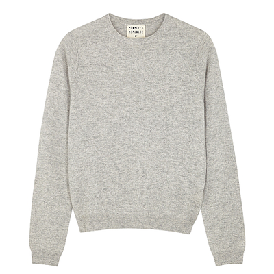 Light Grey Mélange Cashmere Jumper from People's Republic Of Cashmere