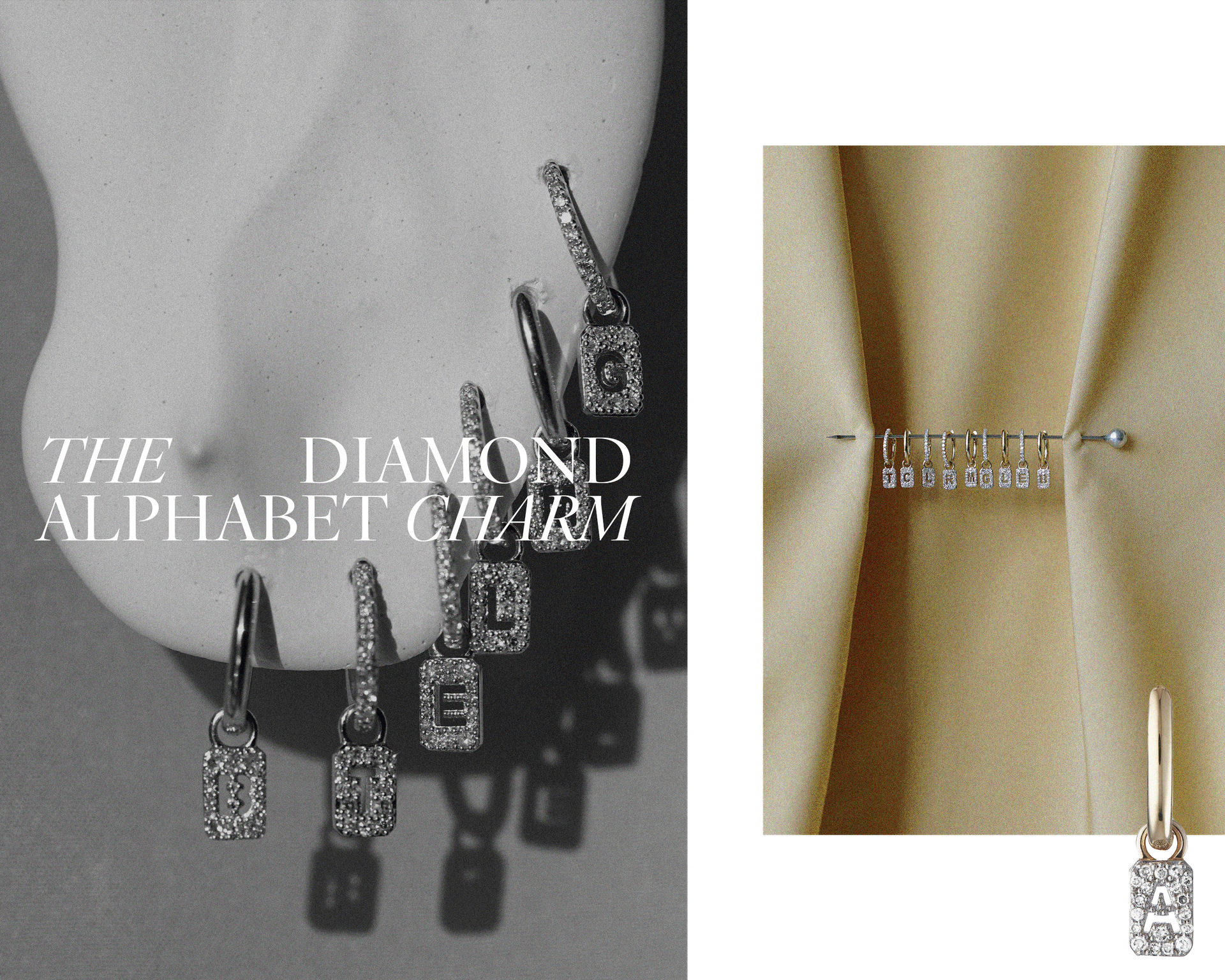 Tiny Diamond Alphabet Charm, £255