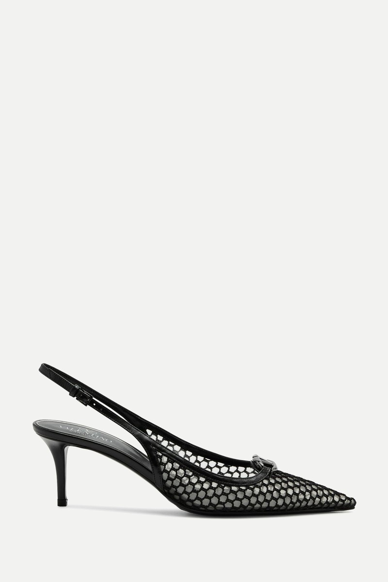 Vlogo 75 Mesh Slingback Pumps from Valentino Garavani