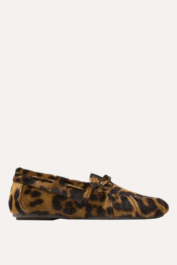 Leopard Print Deck Shoes from Massimo Dutti