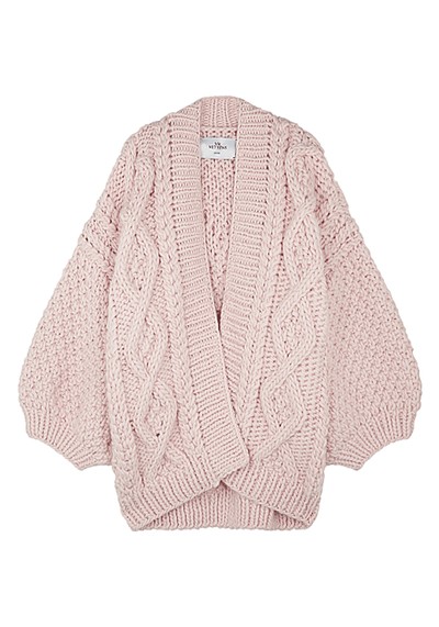 Chunky Cable-Knit Wool Cardigan from Mr Mittens