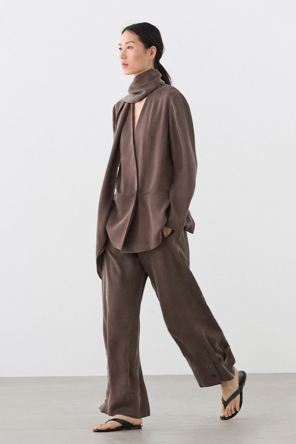  Total Look Flowing Overshirt With Tie Detail