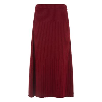Wrap Wool Viscose Rib Knit Skirt from Joseph