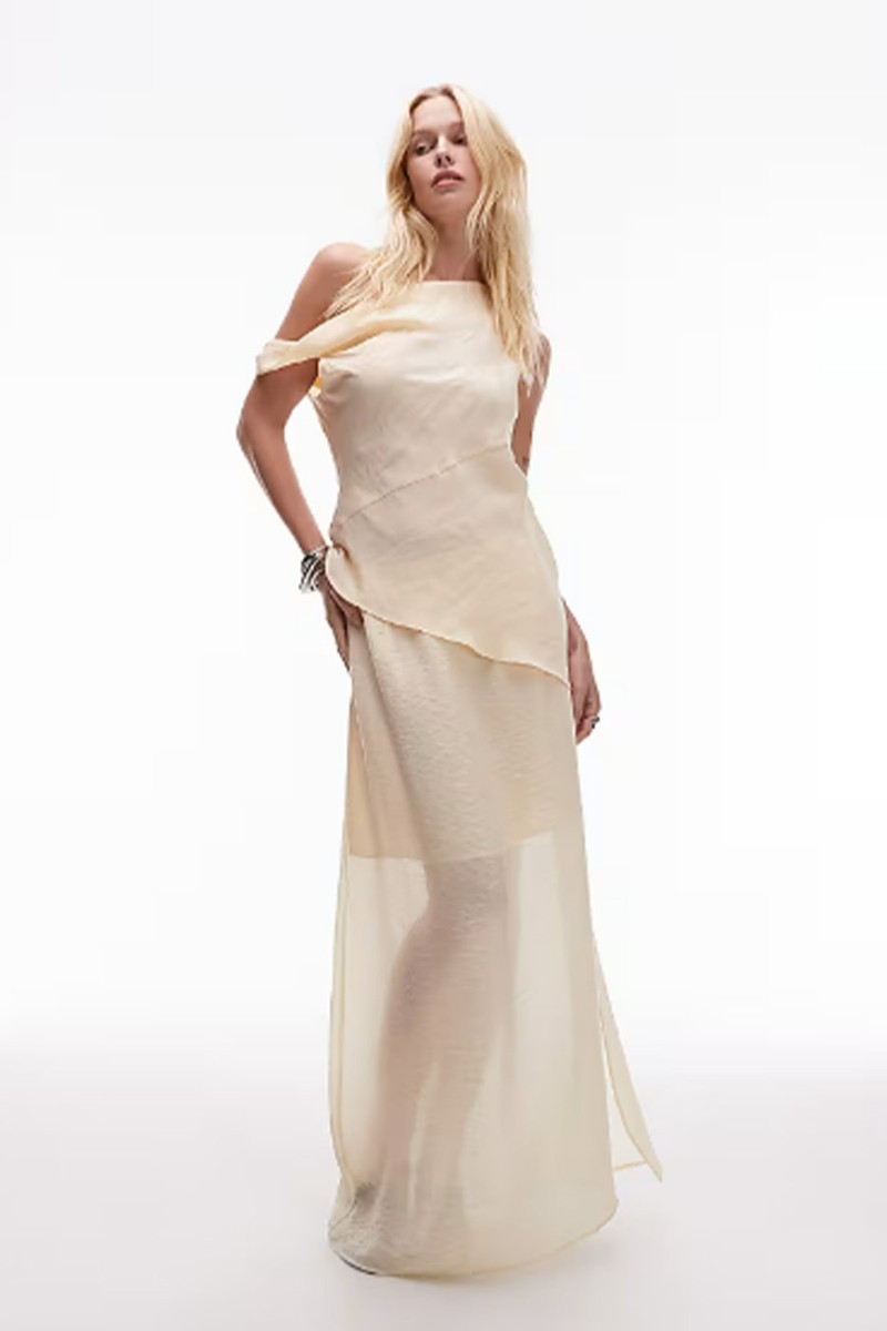 Double Layer Sheer Straight Skirt from Topshop