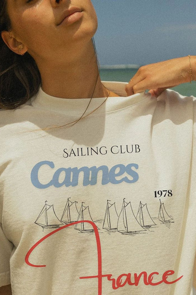 Vintage Oversized Cannes France Sailing Club T-Shirt from TheGoshoShop