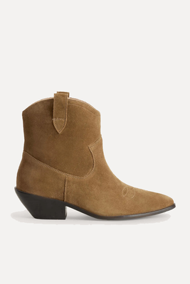 Suede Western Low-Heel Boots from Boden