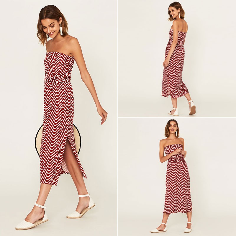 Wave Bandeau Dress