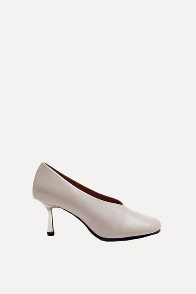 Silver Heel Leather Pumps from & Other Stories