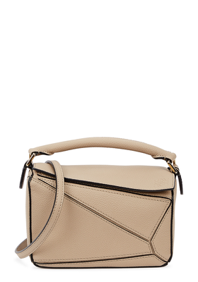 Puzzle Mini Sand Leather Cross-Body Bag from Loewe 