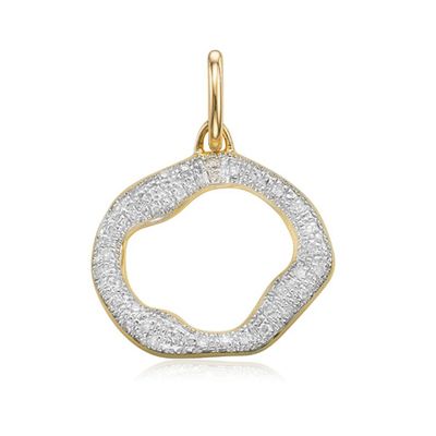 Riva Circle Diamond Pendant Charm