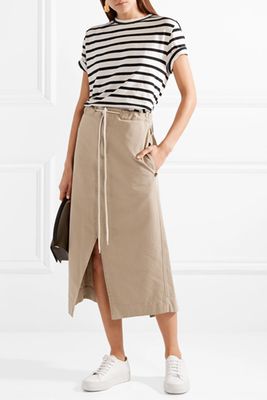 Cotton-Canvas Midi Skirt from Bassike