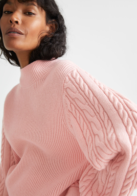 Boxy Cable Knit Sweater  from & Other Stories