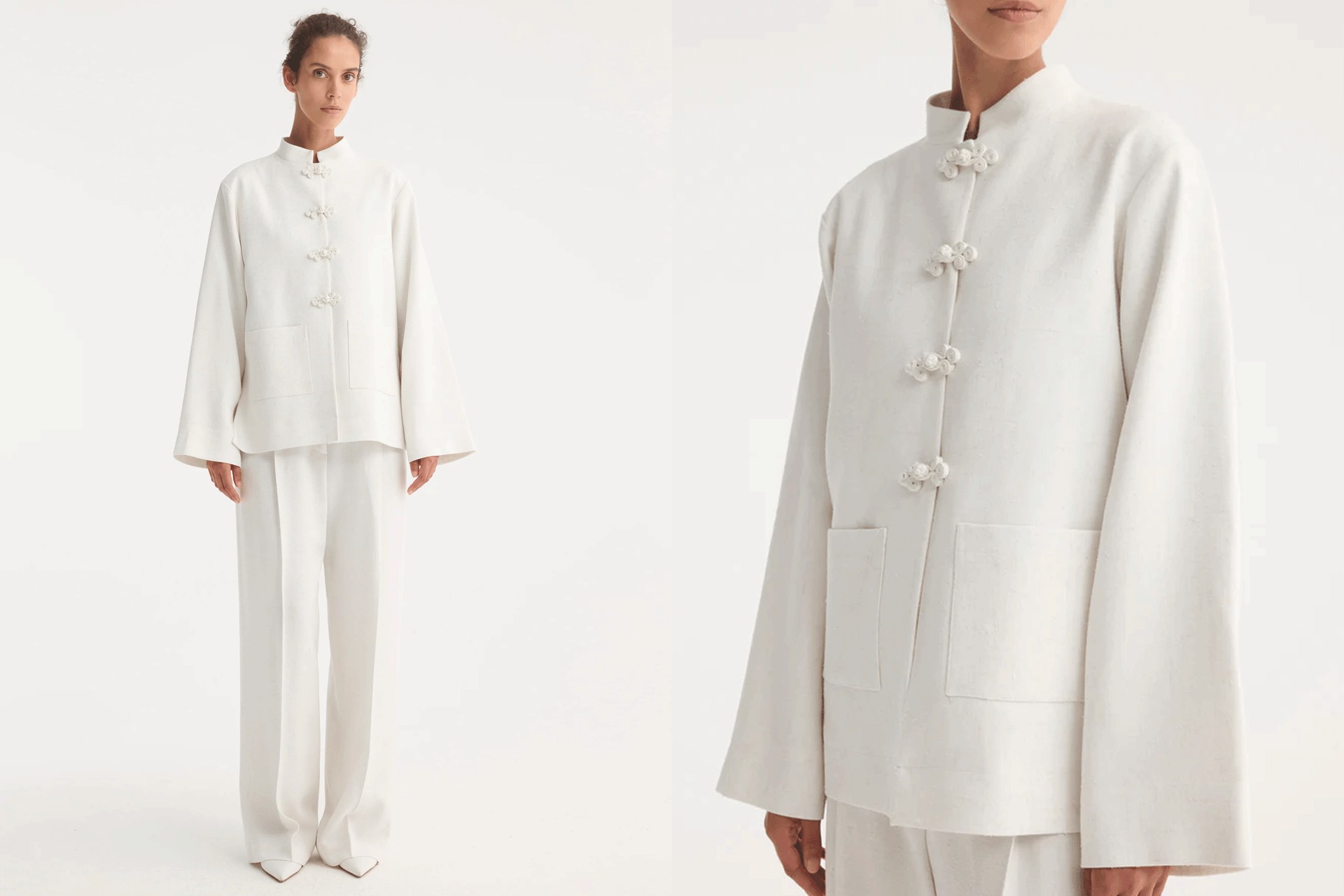 Mandarin Double-Faced Wool Jacket from RÓHE