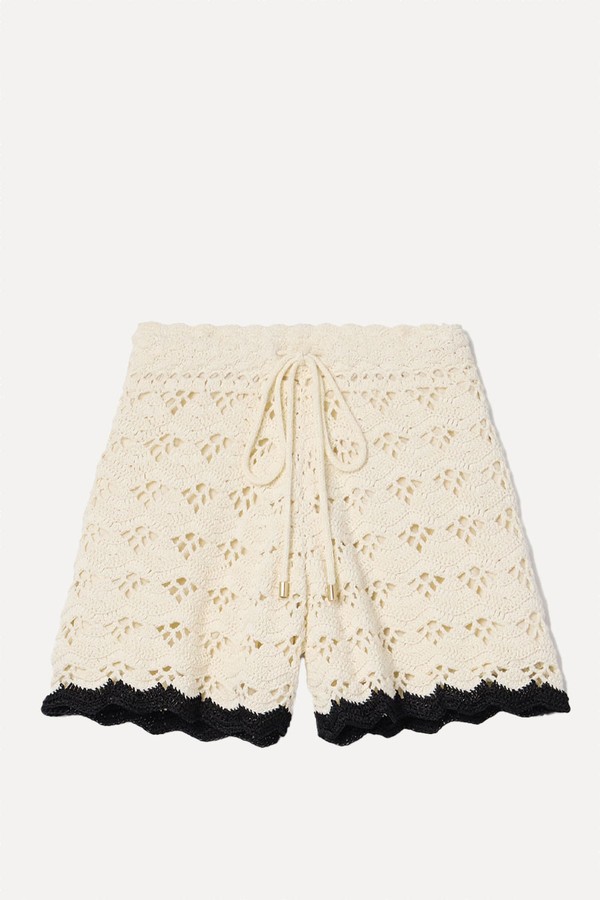 Rhiannon Crocheted Cotton Shorts from Zimmermann